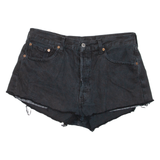 LEVI'S 501 Womens Denim Shorts Black M W32