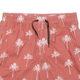 Mesh Lining Mens Swimming Shorts Pink Floral 2XL W36