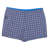 ADIDAS Mesh Lining Mens Swimming Shorts Blue Check L W40