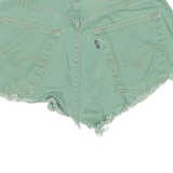 LEVI'S 510 36 Womens Denim Shorts Green S W28