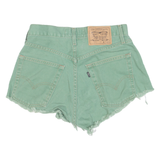 LEVI'S 510 36 Womens Denim Shorts Green S W28