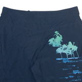 NIKE Mesh Lined Mens Swimming Shorts Blue Relaxed L W38