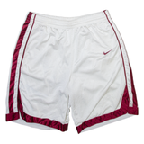NIKE Mens Casual Shorts White Relaxed Striped XL W32