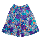 BOBBIE BROOKS Womens Casual Shorts Blue Relaxed Floral S W24