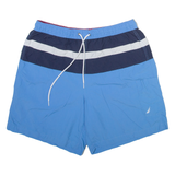 NAUTICA Mens Swimming Shorts Blue Relaxed Striped XL W32