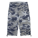 CROSBY Mens Casual Shorts Grey Relaxed Camouflage M W32