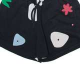 AIR JORDAN Womens Casual Shorts Black Relaxed Crazy Pattern L W29