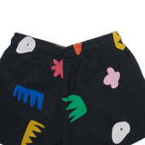 AIR JORDAN Womens Casual Shorts Black Relaxed Crazy Pattern L W29