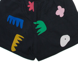 AIR JORDAN Womens Casual Shorts Black Relaxed Crazy Pattern L W29