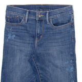 LEVI'S Floral Embroidery Womens Denim Shorts Blue XS W26