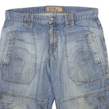 MOGUE Mens Denim Shorts Blue Relaxed M W34