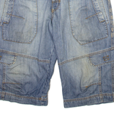 MOGUE Mens Denim Shorts Blue Relaxed M W34