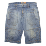 MOGUE Mens Denim Shorts Blue Relaxed M W34
