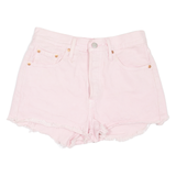 LEVI'S 501 BIG E Cut-Off Womens Denim Shorts Pink XS W25