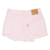 LEVI'S 501 BIG E Cut-Off Womens Denim Shorts Pink XS W25