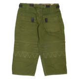 PLUG IN Mens Utility Shorts Green M W34