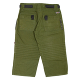 PLUG IN Mens Utility Shorts Green M W34