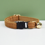 Anypet Small Choco Brown Cat Collar with Safety Buckle, Bell & Durable Adjustable Strap – Stylish Comfortable Pet Accessory for Cats