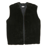 CITYLIFE Womens Black Outdoor Sleeveless Jacket XL Polyester Blend Woven Button