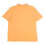 LAUREN RALPH LAUREN Womens Orange Short Sleeve Plain Polo Shirt L Cotton Casual