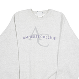 LEE Mens Grey Amherst College Crew Neck L Cotton Blend Sweatshirt Casual Style
