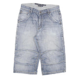 D FLAG Mens Denim Blue Casual Shorts XL W32 Cotton Blend Relaxed Fit