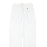 CATARINA Womens Cotton Blend White Relaxed Straight Trousers W28 L29 Stylish