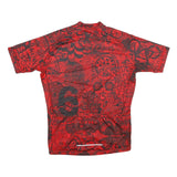 TWIN SIX Mens Red & Black Graphic T-Shirt XL Short Sleeve Crew Neck Cycling