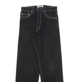 UZZY Womens Jeans Black Relaxed Straight Denim W28 L30 Casual Comfortable Zip