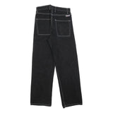 UZZY Womens Jeans Black Relaxed Straight Denim W28 L30 Casual Comfortable Zip