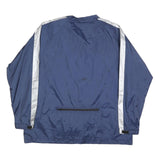 NIKE Mens Blue & White Lightweight Nylon Track Jacket XL Zip Athletic Sportswear