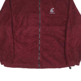 LANDWAY Mens Maroon Jacket L Polyester Blend Plain Zip Outdoor Casual