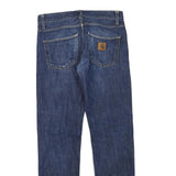 CARHARTT Mens Jeans Blue Regular Straight Denim Raw W32 L32 Button Closure