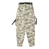 FB SISTER Womens Cotton Blend Beige Camouflage Relaxed Cargo Trousers W22 L26