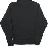 CHAMPION Mens Black Pullover Hoodie L Cotton Blend Classic Logo Hoodie