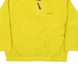TOMMY HILFIGER Mens Yellow Pullover Plain Crew Neck Basic Knit Jumper L Fleece