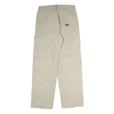DICKIES Mens Beige Cotton Blend Regular Fit Straight Leg Trousers W32 L32