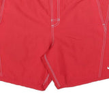 NIKE Mens Shorts Red M W36 Sports Casual Polyester Comfort Zip Pockets