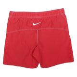 NIKE Mens Shorts Red M W36 Sports Casual Polyester Comfort Zip Pockets