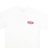 COCA COLA Mens White L Graphic T-Shirt Short Sleeve Round Neck Logo Print