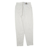 TRUSSARDI Womens Cotton Blend White Regular Straight Trousers W28 L30 Stylish