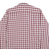WRANGLER Mens Red & White Checked Shirt M Classic Button Down Cotton Casual