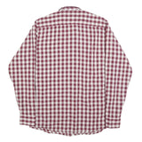 WRANGLER Mens Red & White Checked Shirt M Classic Button Down Cotton Casual