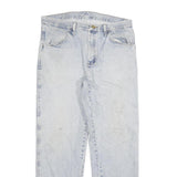 DICKIES Mens Jeans Blue Regular Straight Denim Light W33 L30 Classic Zip Cotton