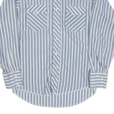 WRANGLER Mens Blue & White Stripe Western Shirt M Classic Button Design