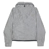 LAUREN RALPH LAUREN Womens Black & White Checked Zip Jacket L Polyester Casual