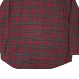 ST JOHNS BAY Mens Red & Grey Checked Shirt XL Button Front Casual Cotton Blend