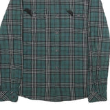 WIND RIVER Mens Green & Black Check Shirt L Cotton Long Sleeve Casual