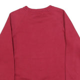 CHAMPION Mens Red Cotton Blend Crew Neck Sweatshirt M Classic Logo Casual