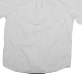 TOMMY HILFIGER Mens White & Navy Blue Dot Pattern Shirt M Button-Down Short